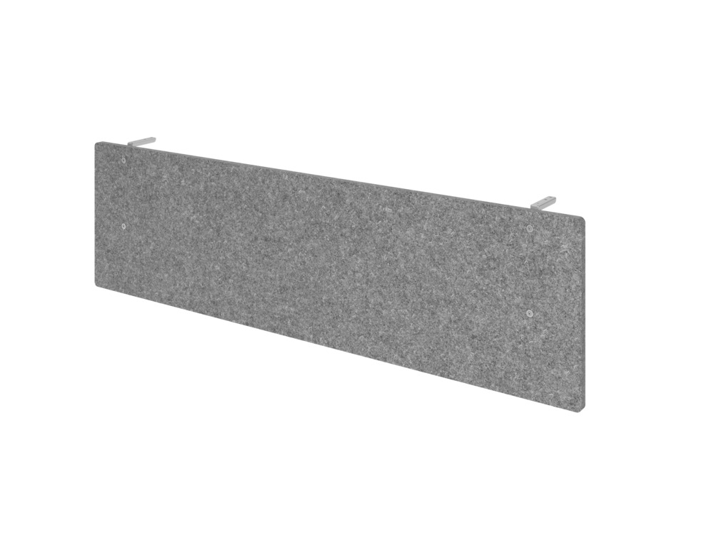 Akustisk skrivbordsavdelare, för skrivbord med B = 1800 mm, 1795 x 27/50 x 500 mm, grå - 1