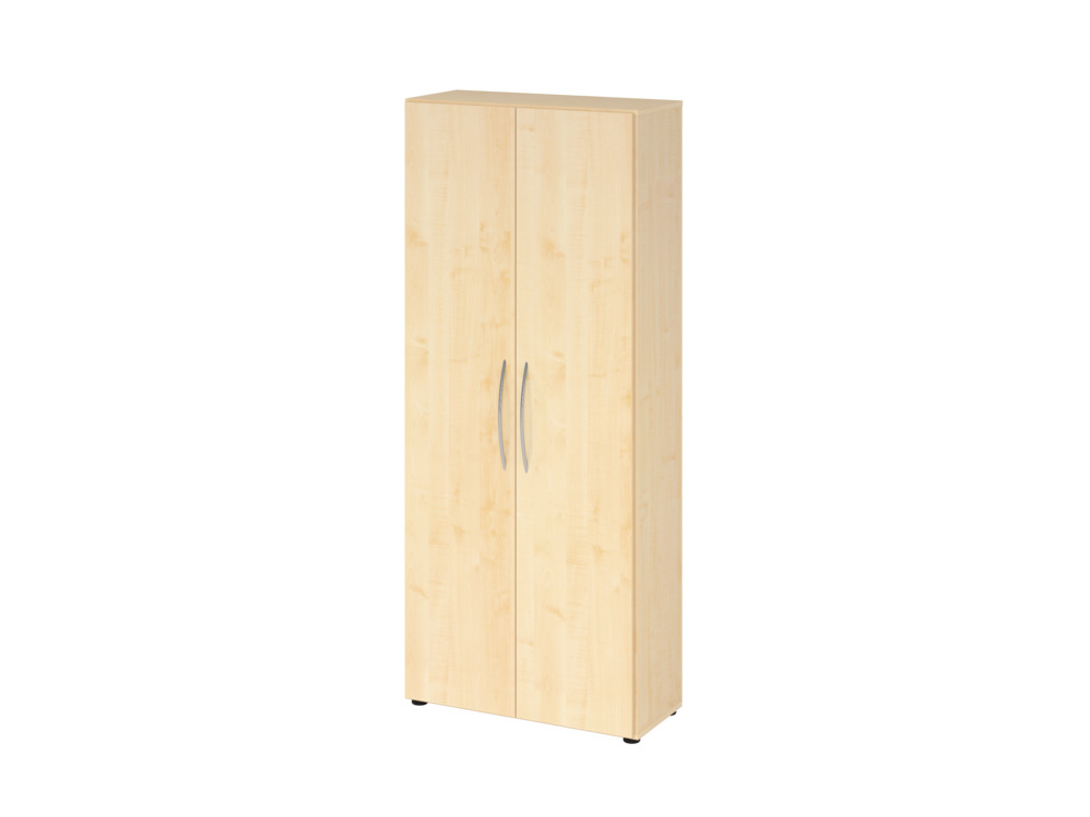 Büroschrank, für Akten/Ordner, 4 Fachböden, Bogengriff, 800 x 346 x 1880 mm, ahorn/ahorn - 1