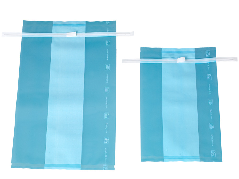 Steriele monsterzakken SteriBag blauw, volume 650 ml, met labelveld, PU = 500 stuks - 1