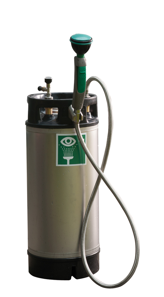 Mobile Tank-Augendusche mit 14 Liter-Edelstahltank, BR 958005 - 1