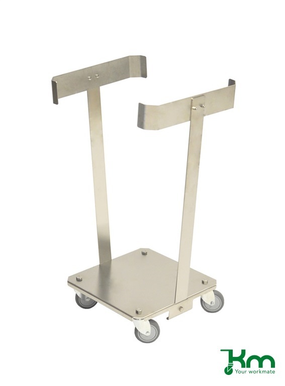 Supporto mobile KM per sacchi per rif., acc. inox, 4 ruote orientabili, x sacchi da 60 l. - 1