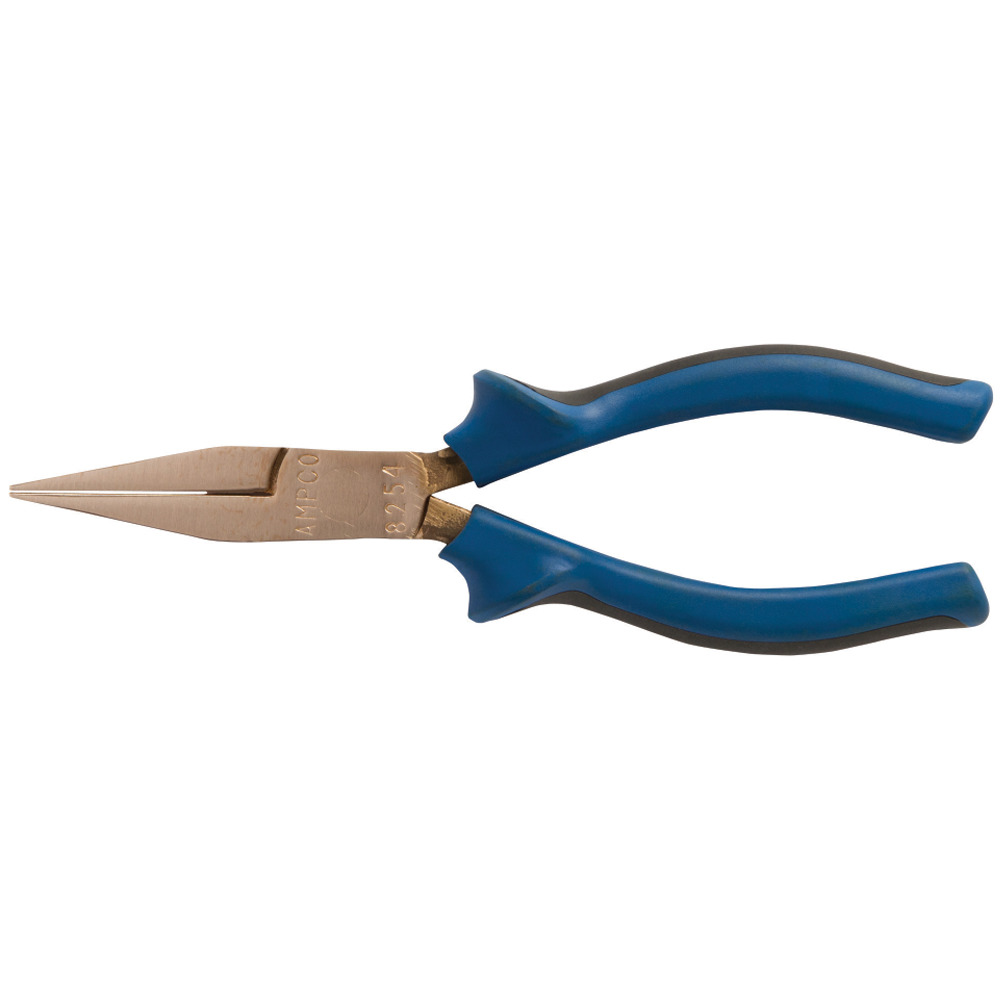 Pliers Flat Nose 6-1/4" OAL, Non-Sparking, Non-Magnetic, Corrosion Resistant - 1