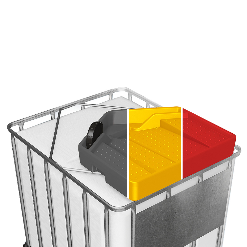 IBC Funnel - Chemically Resistant Poly - Level Indicator - Large Size - Grey