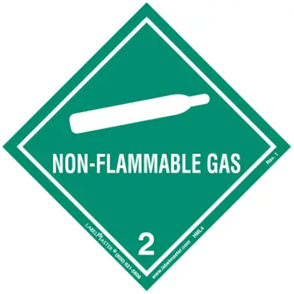 Non-Flammmable Gas, Worded, Paper, Roll 500 - DOT Labels - 1