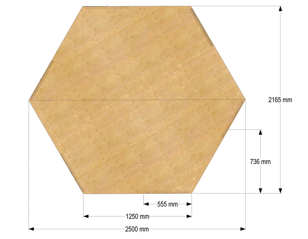 Gruppenwerkbank, sechseckig, 6 Schubladenschränke, 2500 x 2165 x 859 mm, grau/anthrazit - 4