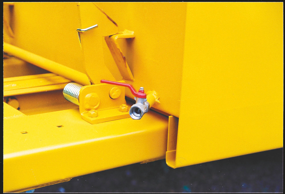 Robinet et grille de décantation pour bennes basculantes type BAB,SUB, BAD de 180-300 litres, jaune - 1