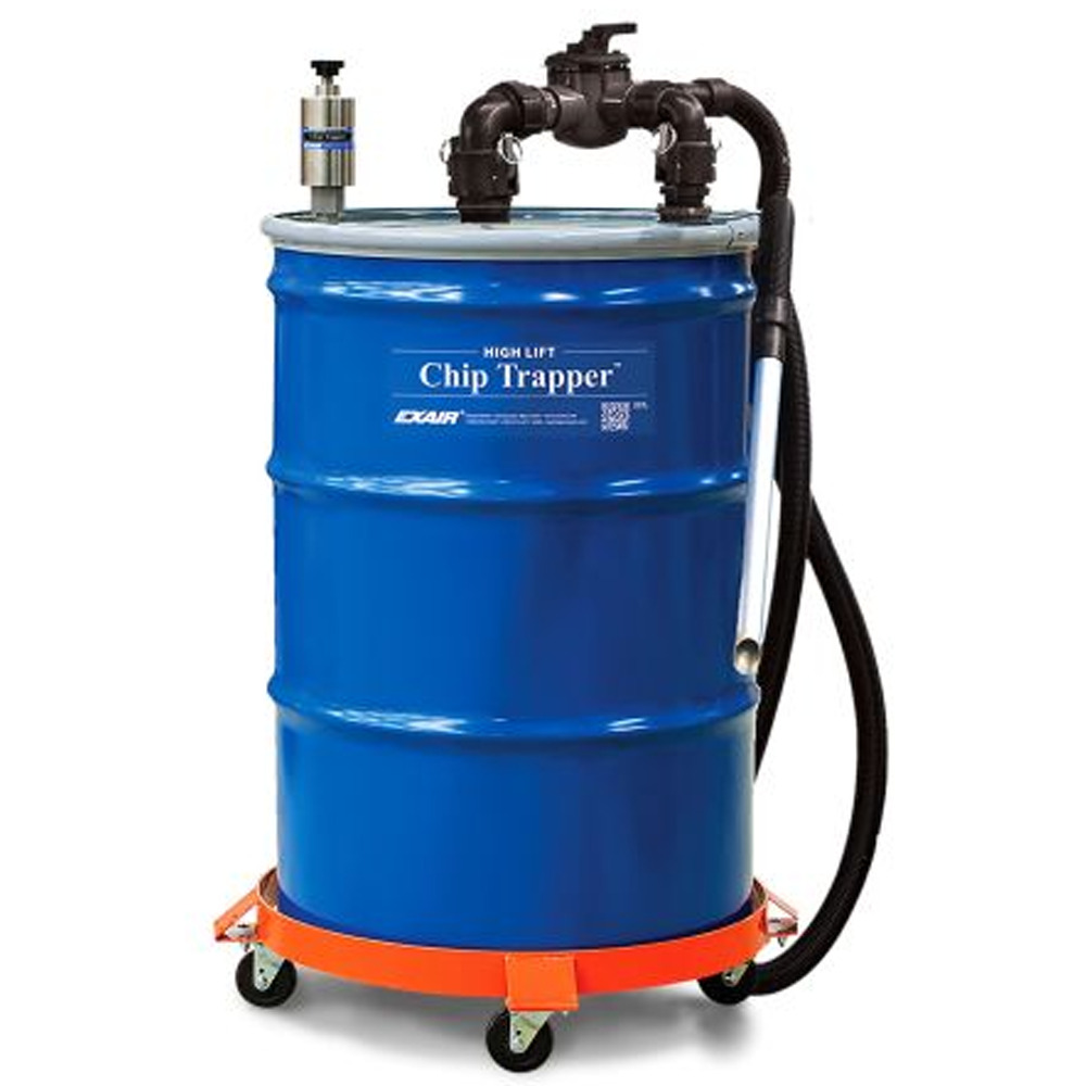 High Lift Chip Trapper - 55 Gallon - Stainless Steel Pump - Auto Safety Shut Off - Recycles Coolants - 1