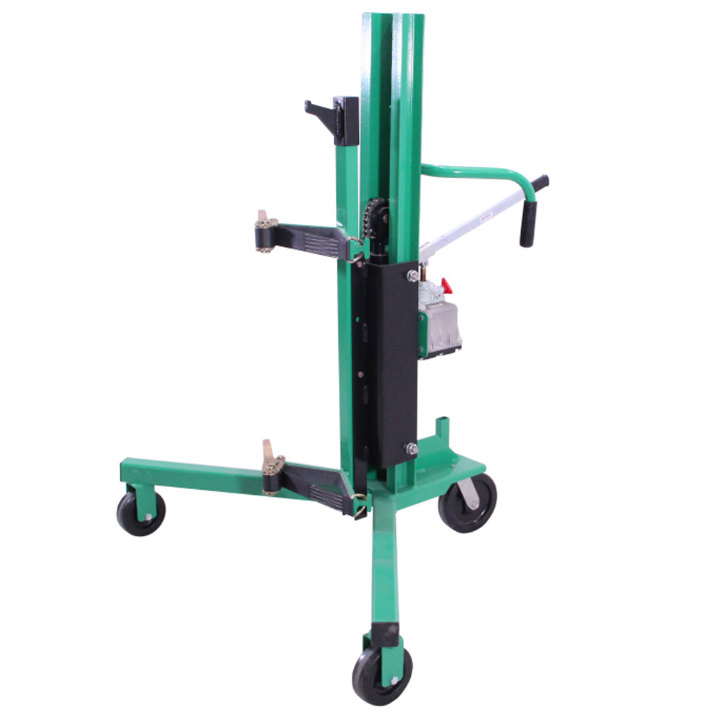 Portable Cylinder Lifter - Hydraulic Pump - Steel Construction - 800 lbs Load Capacity - 2
