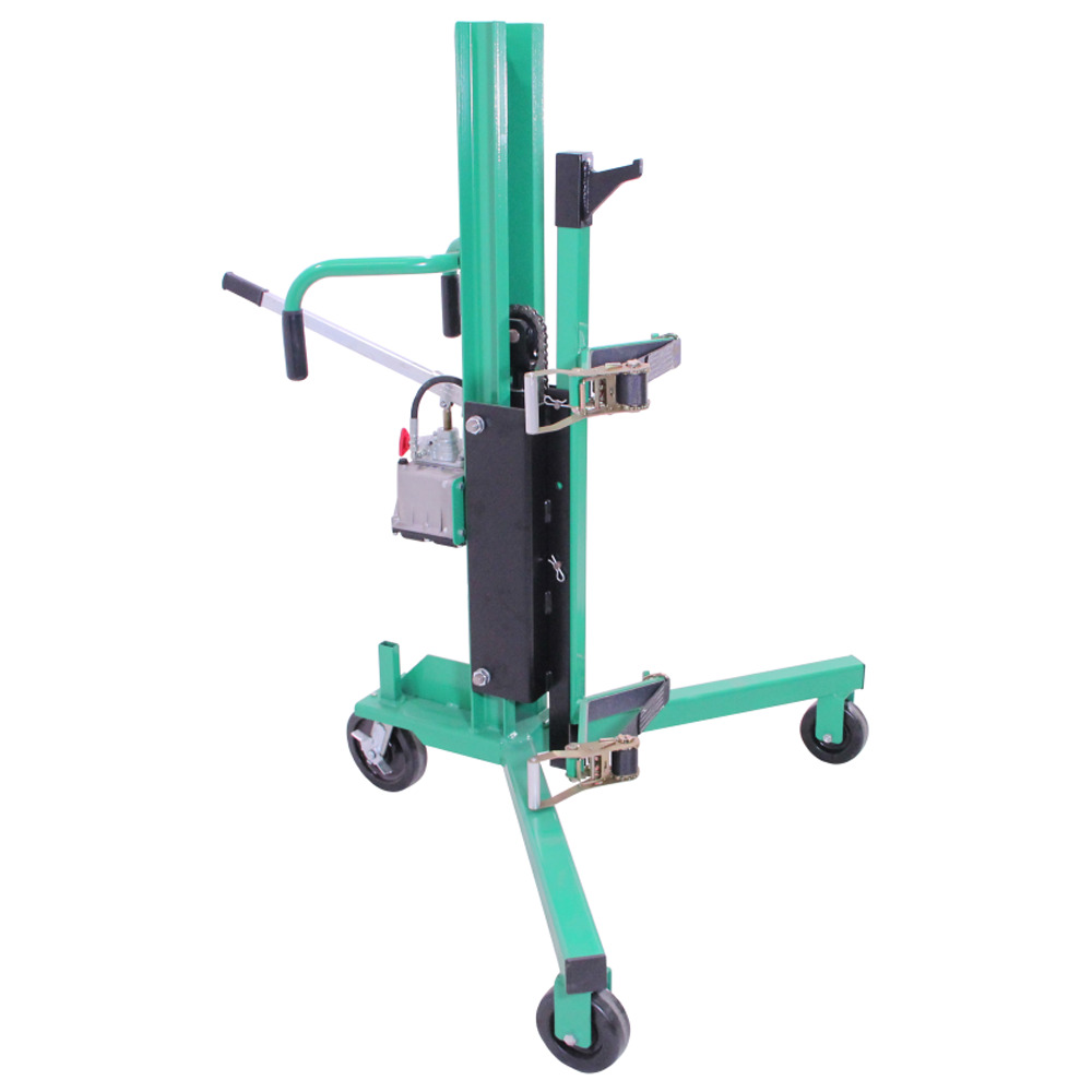 Portable Cylinder Lifter - Hydraulic Pump - Steel Construction - 800 lbs Load Capacity - 4