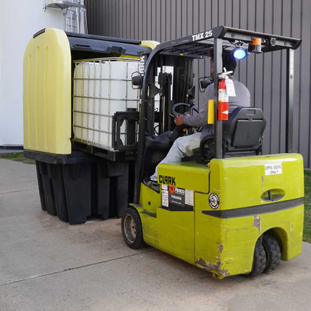 IBC Roll Top Hardcover Spill Pallet, Yellow - 2