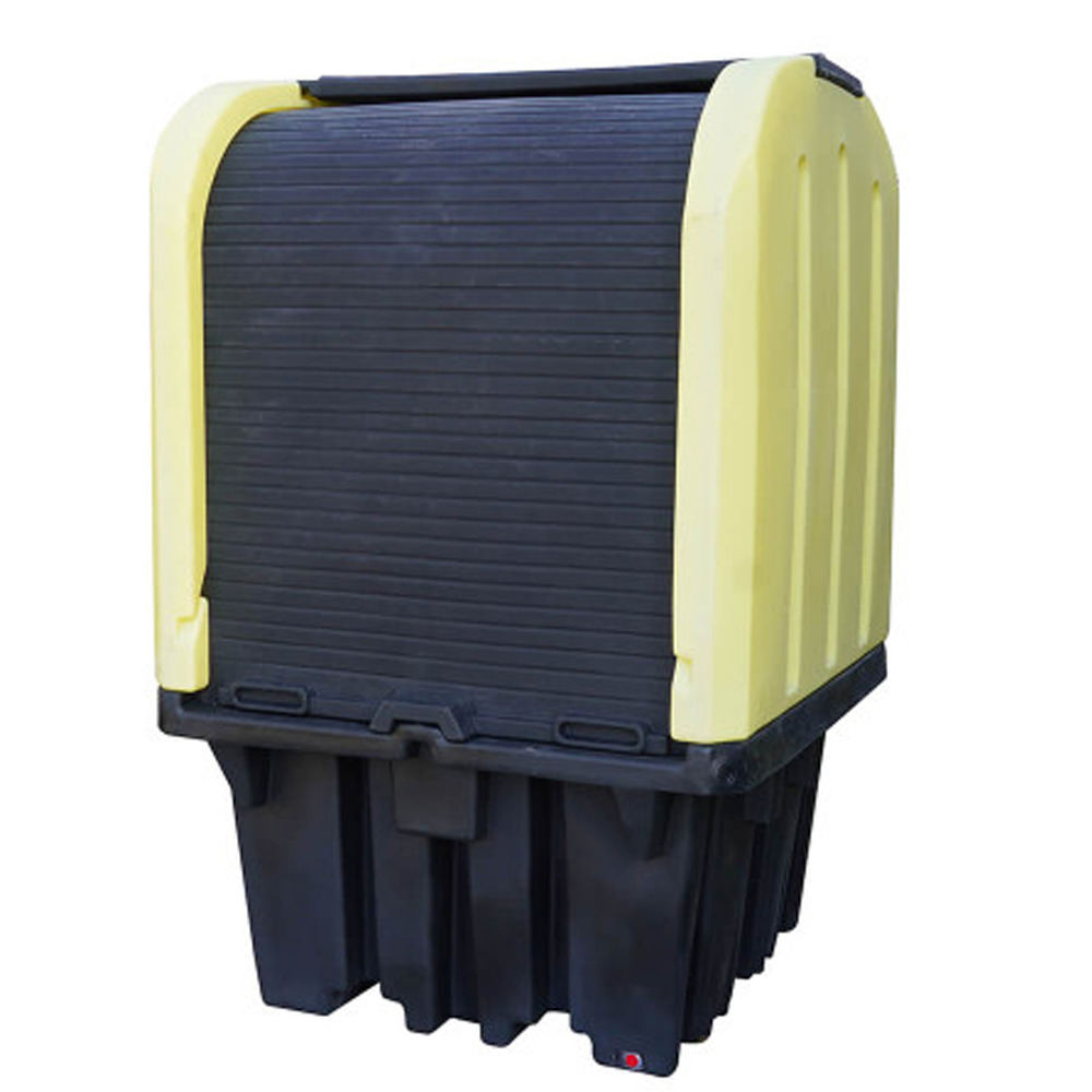 IBC Roll Top Hardcover Spill Pallet, Yellow - 5
