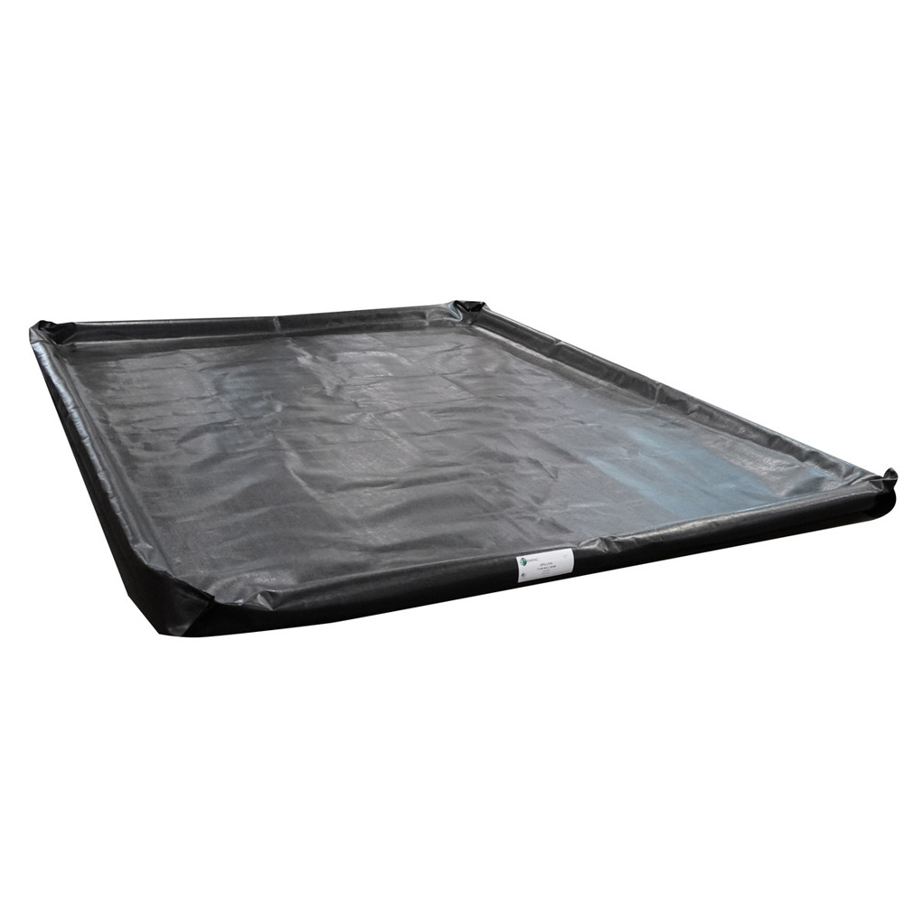 4'x4'x4" Stinger Spillpal One-Piece Foam Wall Berm, Black - 1