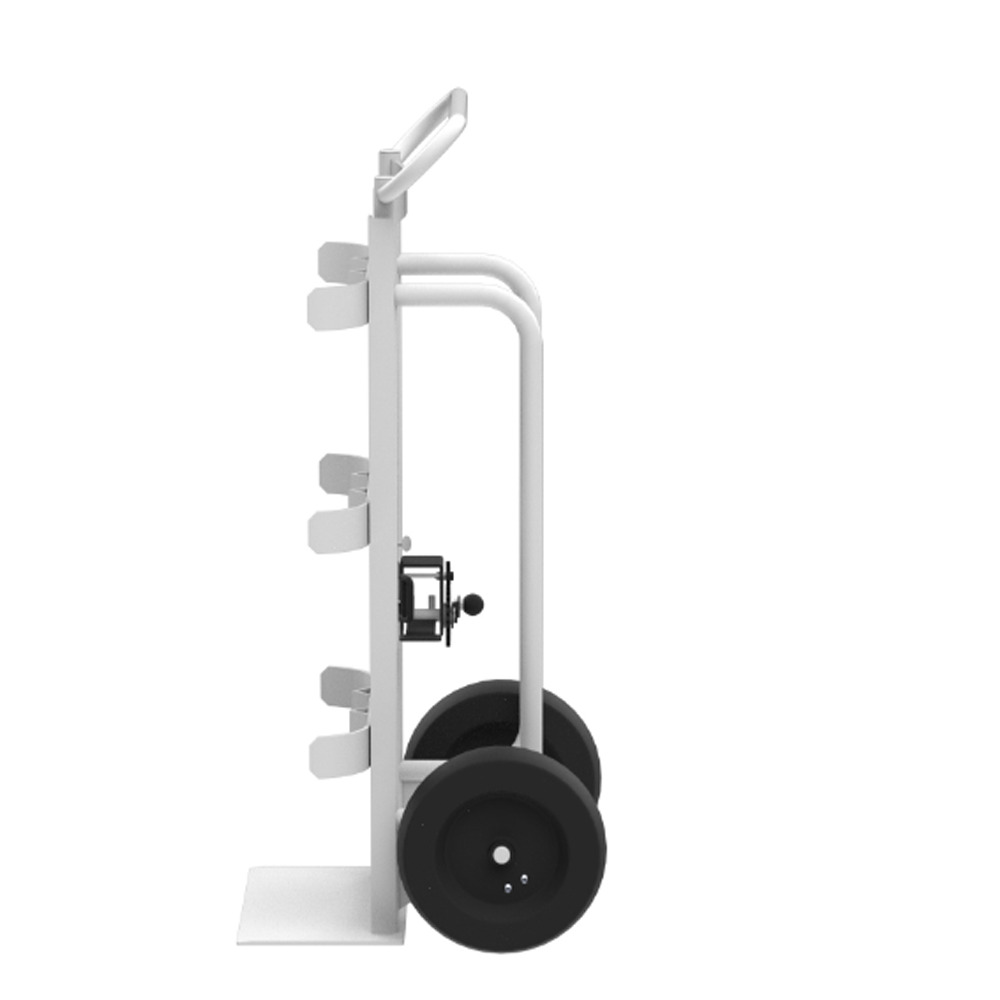 Alumnium Cylinder Cart - Pneumatic Wheels - Lightweight - 2 Cylinder Capacity - 3