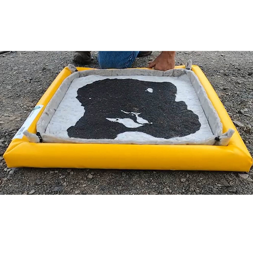 Poly Filter Spill Pads - 2' x 2'x 3" - Yellow - 2