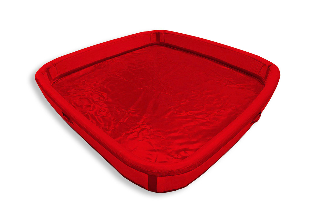 Bac de rétention, gonflable, DropStitch, 1000 x 1000 x 200 mm, 200 litres, rouge - 1
