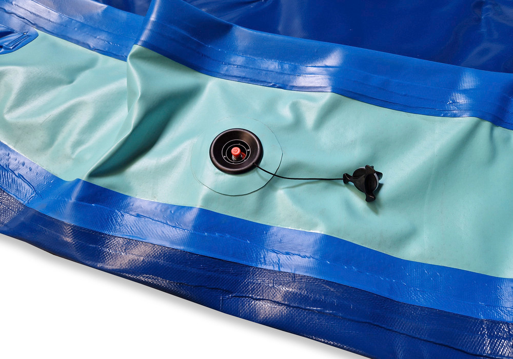 Bac de rétention, gonflable, DropStitch, 1000 x 1000 x 200 mm, 200 litres, bleu - 3