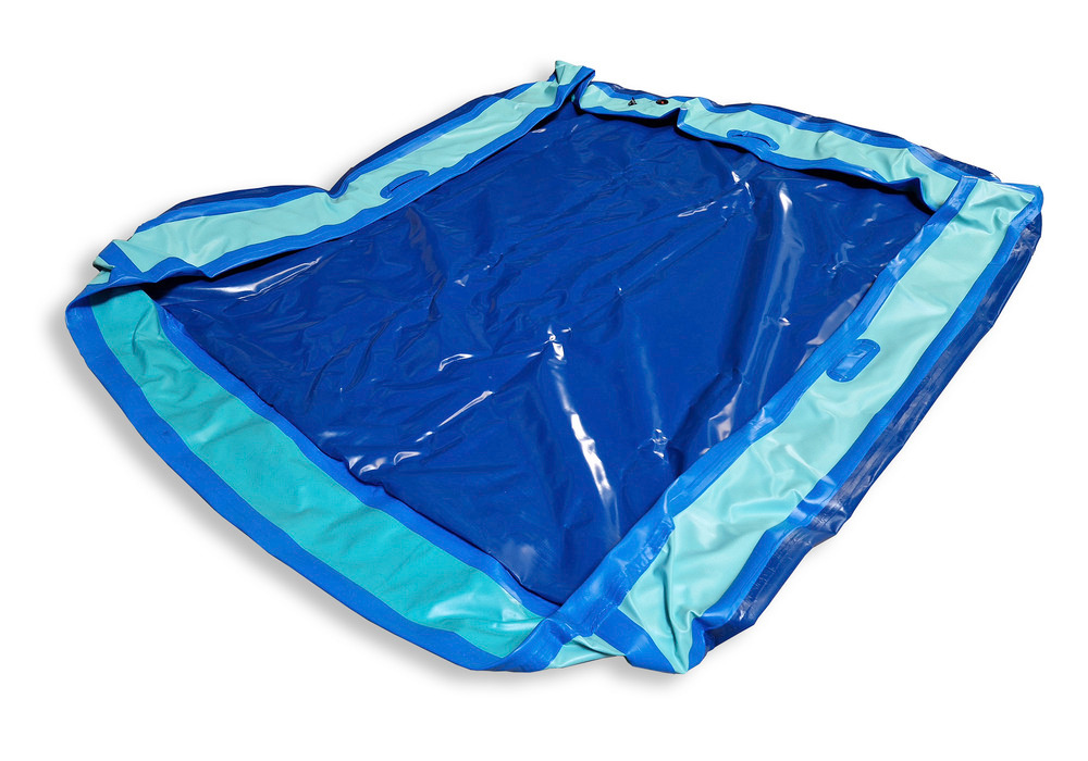 Bac de rétention, gonflable, DropStitch, 1000 x 1000 x 200 mm, 200 litres, bleu - 2