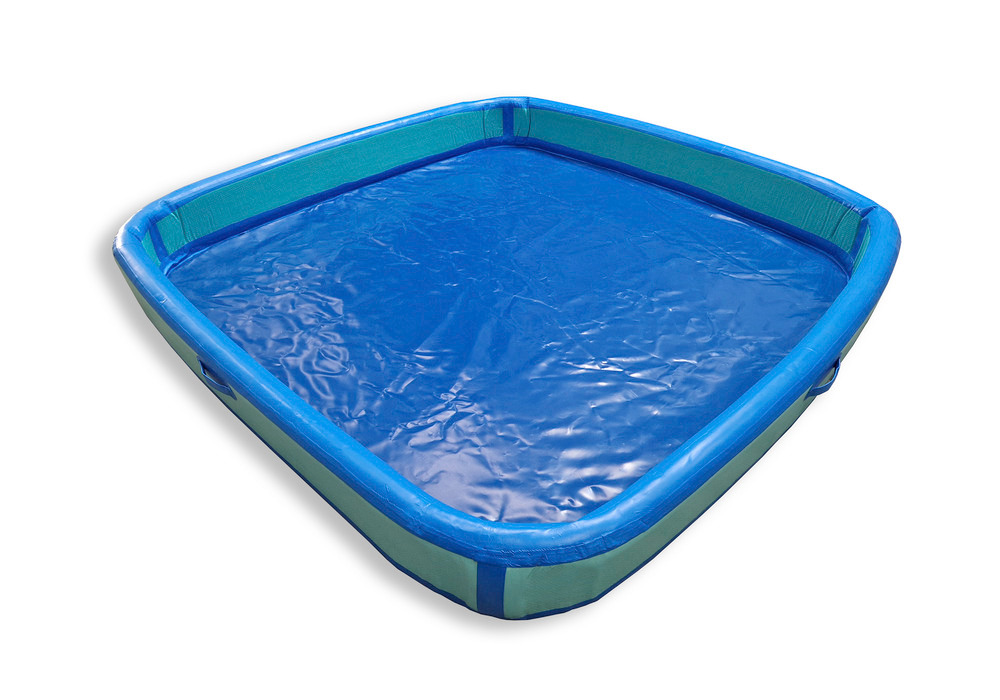 Bac de rétention, gonflable, DropStitch, 1000 x 1000 x 200 mm, 200 litres, bleu - 1