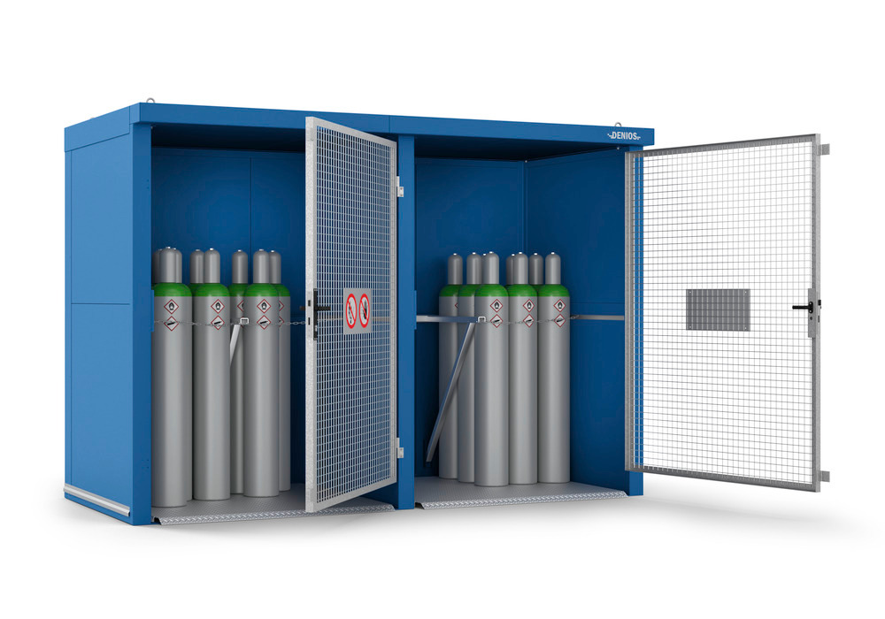 Gasflessenberging GF 33.15, voor maximaal 48 gasflessen van 50 liter elk, in twee opslagsecties - 1
