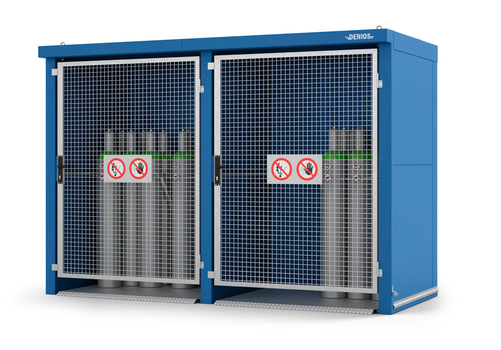 Gasflessenberging GF 33.15, voor maximaal 48 gasflessen van 50 liter elk, in twee opslagsecties - 2
