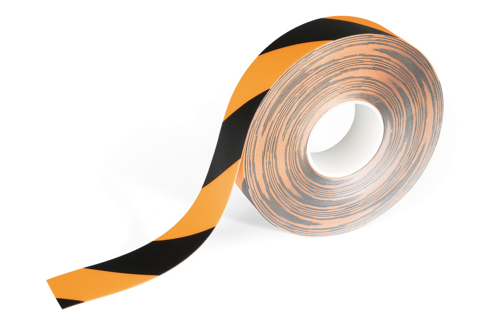 Durable Bodenmarkierungsband DURALINE®, gelb/schwarz, 50 mm x 30 m, selbstklebend - 1
