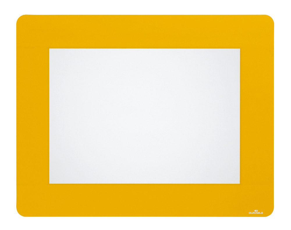 Durable Bodenmarkierungsfenster, DIN A4, ablösbar, signalgelb, VE = 10 Stück - 1