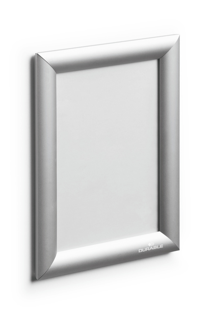 Durable Klapprahmen, Aluminium, DIN A 5, silber, Sichtmaß 190 x 129 mm (H x B) - 1