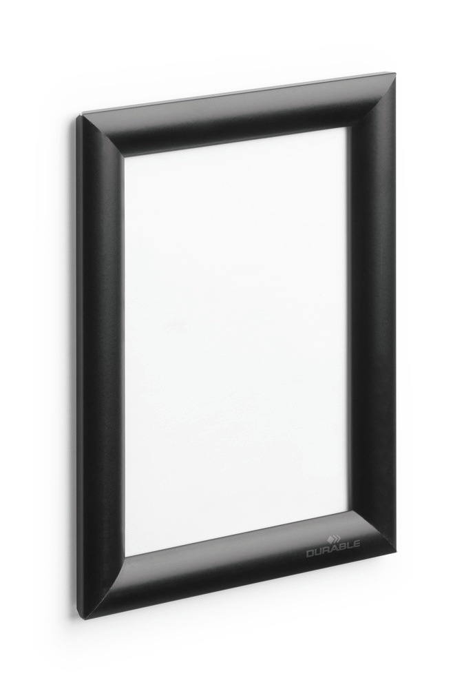 Durable Klapprahmen, Aluminium, DIN A 5, schwarz, Sichtmaß 190 x 129 mm (H x B) - 1
