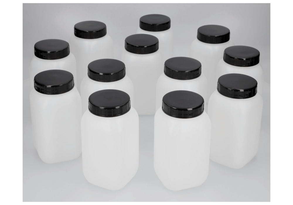 Fľaše so širokým hrdlom z HDPE, objem 950 ml, 12 kusov - 6