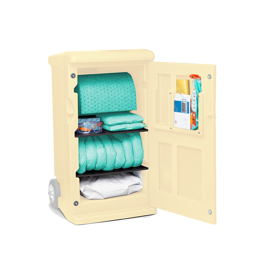 Emergency Spill Kit Refill - Chemical - Medium - Absorbs 100 Gallons - Lockable - 1