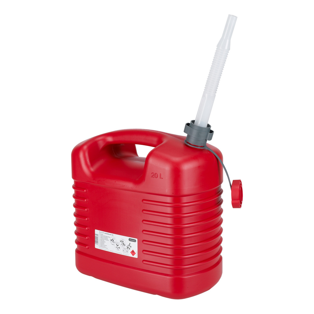 Bränsledunk, 20 liter, med flexibel pip, röd, FE = 3 st - 1