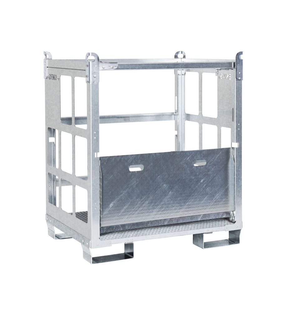 Gaspall av stål för transport av 12 gasflaskor med max. Ø 230 mm, förzinkad - 2