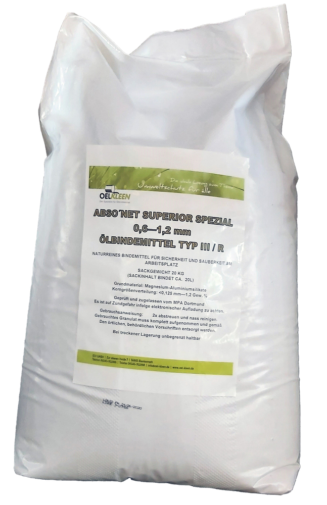 Sypký sorbent OEL-KLEEN Absonet Superior ŠPECIÁL, univerzálny, atapulgit, 20 kg vrece - 1