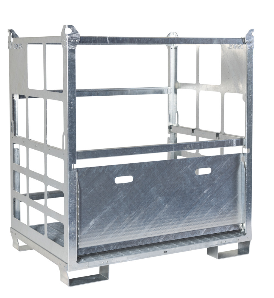 Gaspall av stål för transport av 12 gasflaskor med max. Ø 320 mm, förzinkad - 2