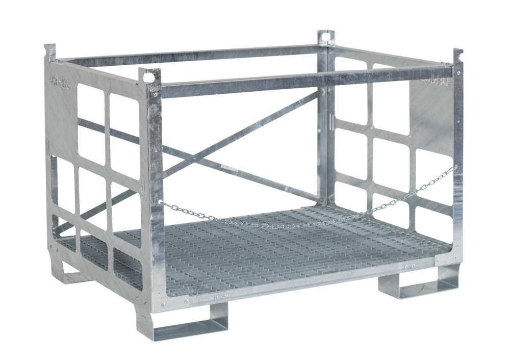 Gaspall av stål för transport av 12 gasflaskor med max. Ø 300 mm, förzinkad - 2