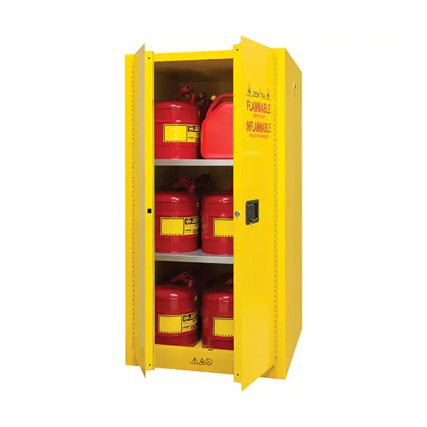 Flammable Storage Cabinet, 60 gal., 2 Door, 34" W x 65" H x 34" D , Manual door - 1
