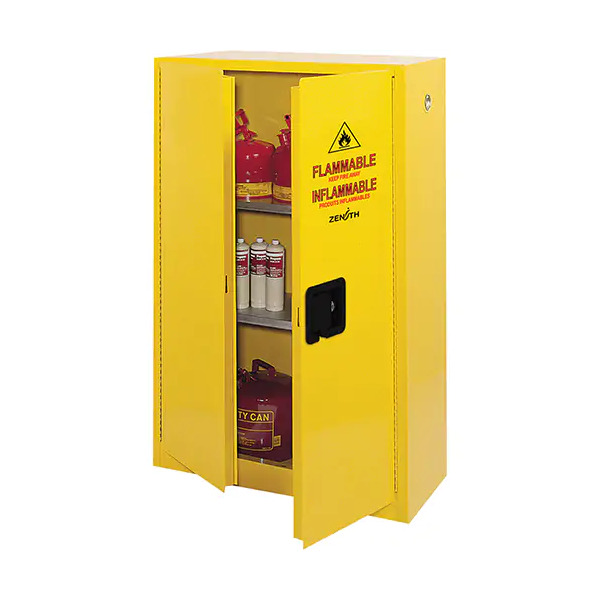 Flammable Storage Cabinet, 45 gal., 2 Door, 43" W x 65" H x 18" D , Self-Closing door - 1