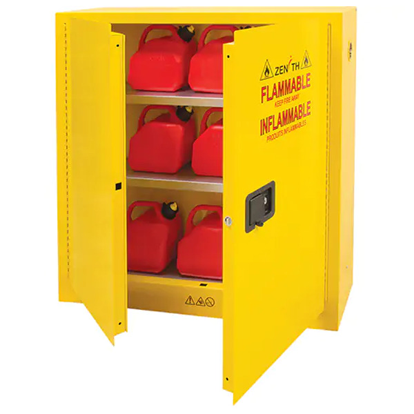 Flammable Storage Cabinet, 24 gal., 2 Door, 43" W x 44" H x 12" D , Manual door - 1