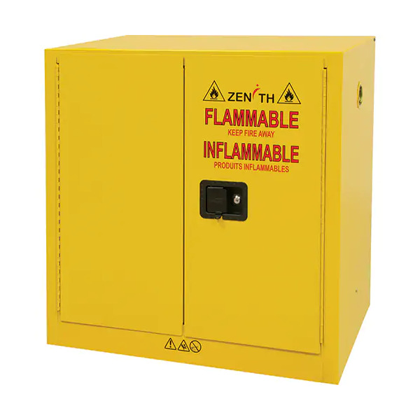 Flammable Storage Cabinet, 22 gal., 2 Door, 35" W x 35" H x 22" D , Self-Closing door - 1