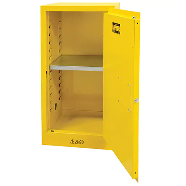 Flammable Storage Cabinet, 16 gal., 1 Door, 23" W x 44" H x 18" D , Manual door - 2
