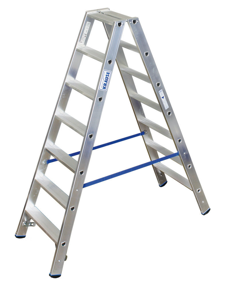 Aluminium dubbele ladder, 2x7 treden