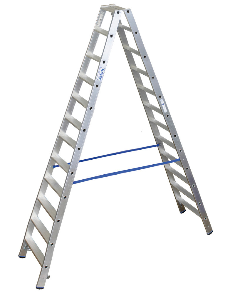Aluminium dubbele ladder, 2x12 treden - 1