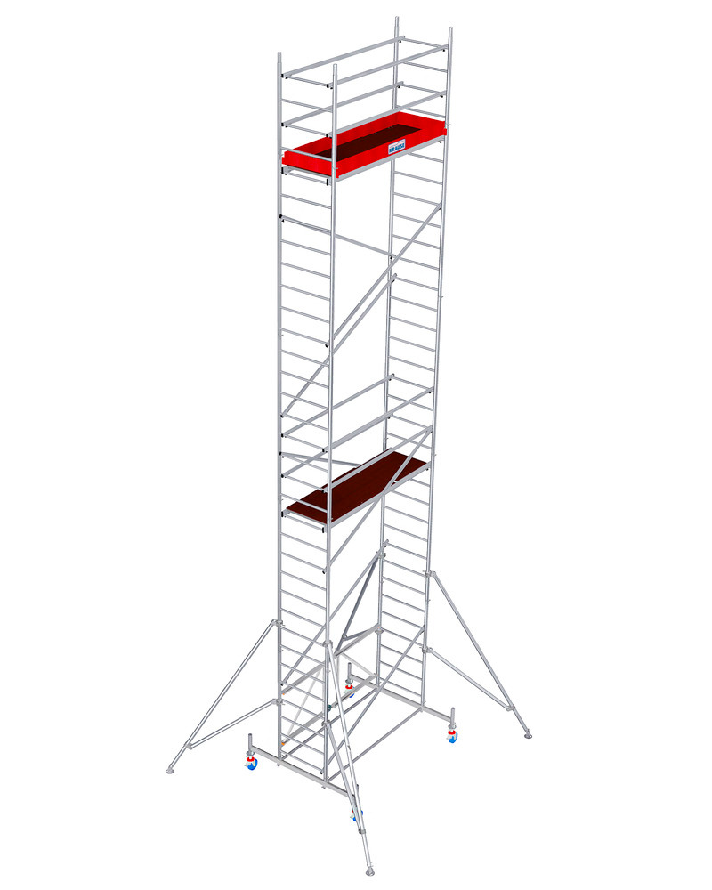 Faltgerüst aus Aluminium, 9,80 m Arbeitshöhe - 1