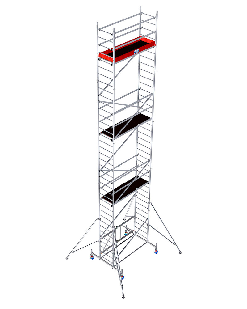 Faltgerüst aus Aluminium, 10,80 m Arbeitshöhe - 1