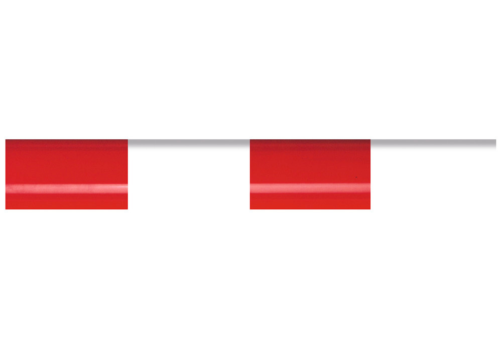 Sistema di guida e di sbarramento, lungh. cinghia 3 m, rosso/bianco, per interno e esterno, plastica - 2
