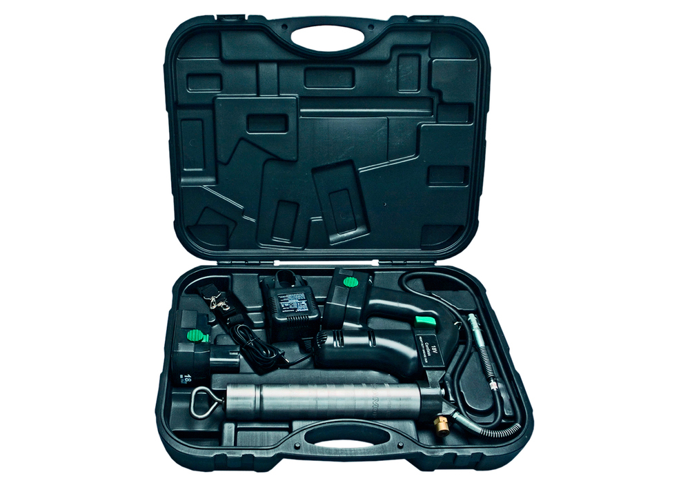 Pistola de lubrificação elétrica s/ fios AP4-K, 400 bar,maleta c/tubo bocal,2xbaterias e carregador - 2