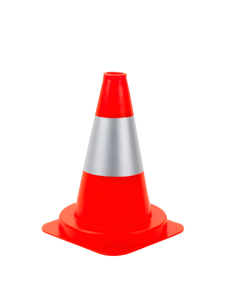 Traffic Cone, PVC, with 1 silver ring, reflective, height 300 mm - 1