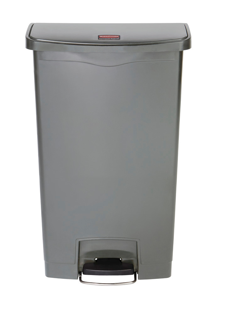 Colector de residuos de polietileno (PE) con pedal, 68 litros, gris: FB BS - 2