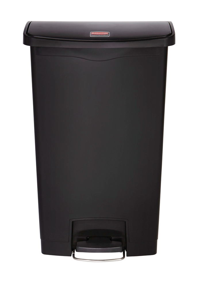 Coletor de resíduos em polietileno, com pedal, 68 litros, negro: “FB BS” - 2