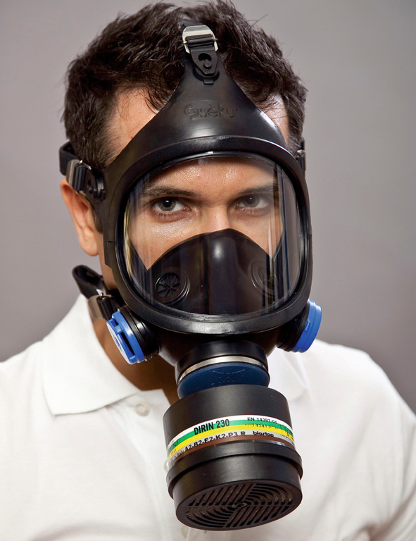 Ekastu Fume protection mask 607, without filter, to DIN EN 136 class 2 - 1